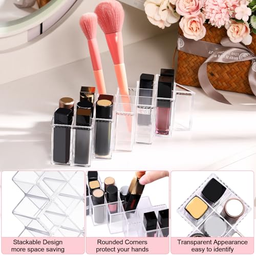Rozer 6-Pack Fish Shape Acrylic Lipstick Organizer with 96 Slots