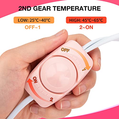 Electric Heated Mittens for Hand & Foot Warmth - Pink Paraffin Wax Gloves - Heated Mitts