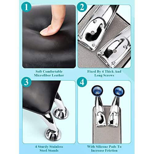 Nail Arm Rest for Acrylic Nails with Table Mat Elbow Pad, Microfiber Leather Nail Hand Elbow Rest Stand for Nails, Soft Hand Pillow Cushion Set, Sponge Nail Pillow for Salon Nail Art Tech Use (Black)
