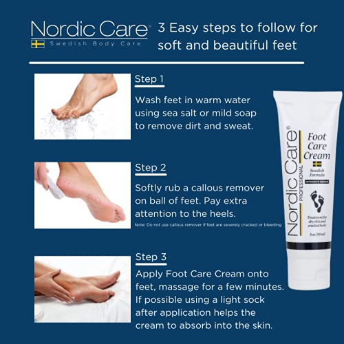 Nordic Care Foot & Hand Repair Cream Set for Dry Cracked Skin - 2 Pack