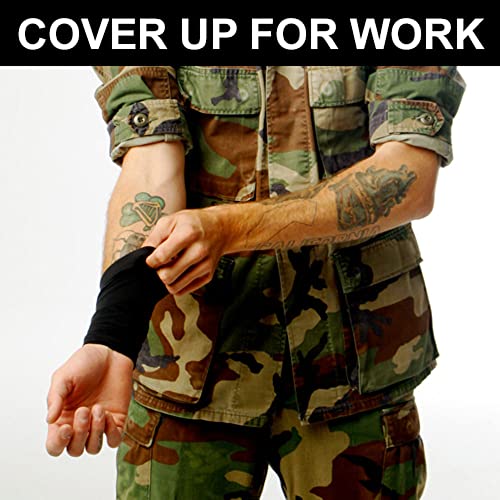 Tat2X Ink Armor Premium 3/4 Arm Tattoo Cover Up Sleeve - No Slip Gripper - U.S. Made - Suntan - ML (single arm/elbow sleeve)