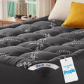 California King Mattress Topper - Thick Soft Pillow Top Bed Cover - Dark Gray, 2 Pack