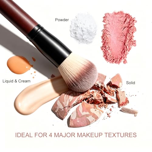 Makeup Brushes Set with 2 PU-Leather Bags - 26 Pieces, Red - Brushes and Bags