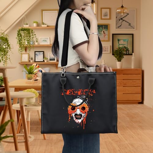 BWWKTOP Clown Movie Cosmetic Makeup Bag Movie Fans Gifts Horror Movie Zipper Pouch for Women Girls