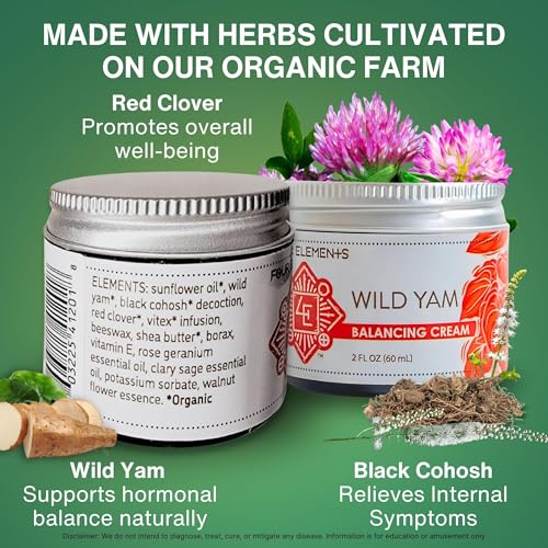 Wild Yam Balancing Cream 2oz - Organic Hormone Support for Women - Pack of 1