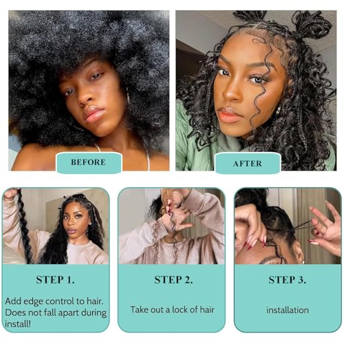 16 Inch Natural Black Deep Wave Human Hair for Braiding - Bulk Bundles, 110g