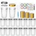 8oz Mason Jars with Lids 16-Pack | Canning, Jelly & Food Storage