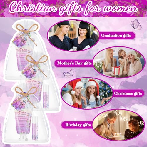 Christian Hand Cream & Lip Balm Set with Cross Design - Bulk 24pcs for Gifts