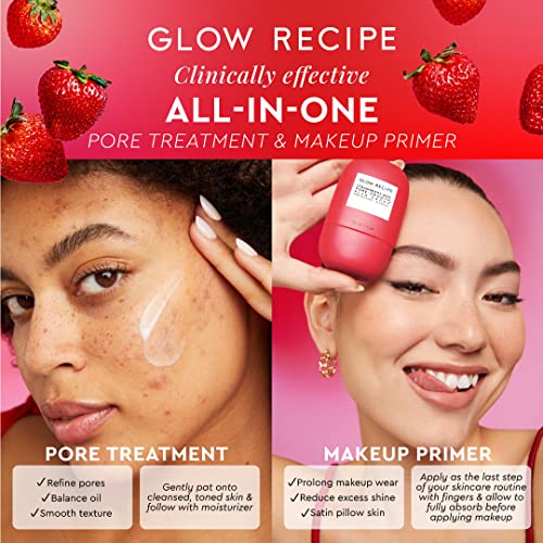 Glow Recipe Strawberry BHA Serum Primer - Pore Minimize & Oil Control, Silicone-Free, Matte Face Primer (30ml)
