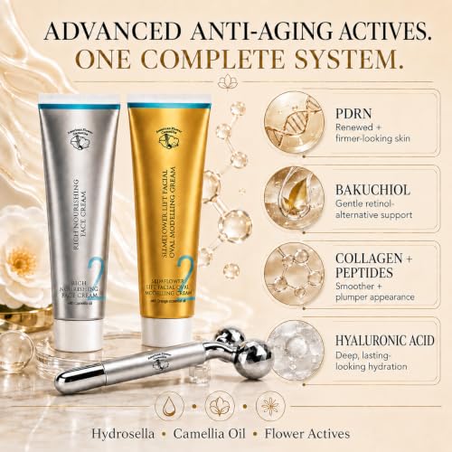 Anti-Aging Firming Cream Set for Face, Neck & Décolleté with PDRN & Collagen