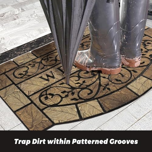 Dark Brown Heavy-Duty 24x36 Outdoor Welcome Door Mat with Non-Slip Rubber Backing