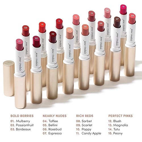 Jane Iredale ColorLuxe Hydrating Cream Lipstick Rosebud – Vegan, Satin Finish, Bold Pigment