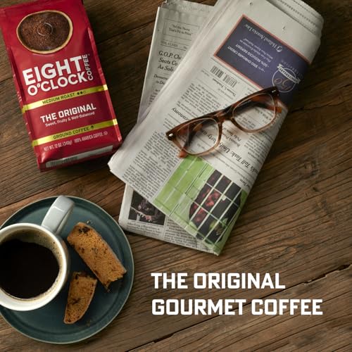 Eight O'Clock Coffee 100% Colombian Peaks Ground Coffee - Medium Roast, Pack of 6, 10oz