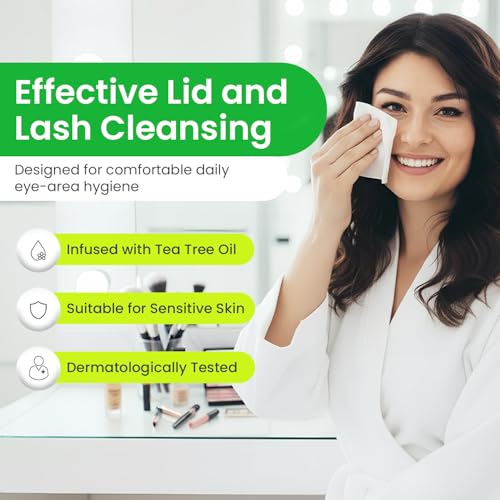 OPTASE TTO Eyelid Cleansing Wipes, 30 Count ? Individually Wrapped Tea Tree Oil Eyelid Wipes ? Preservative-Free Formula for Daily Use ? Eye Doctor Recommended Tea Tree Eye Lid Cleanser