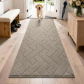 PURRUGS Taupe Hallway Runner Rug 32" x 70" - Low-Profile Entryway Door Mat