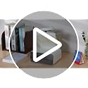 Followin 3-Tier Makeup Organizer with Drawer - Smoke Gray Vanity Desk Display