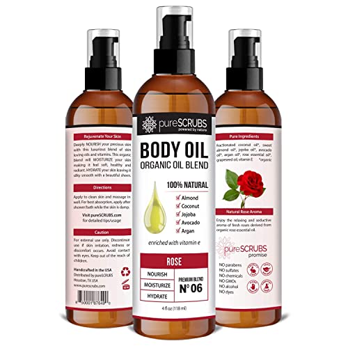 pureSCRUBS Rose Body Scrub + Rose Body Oil Bundle