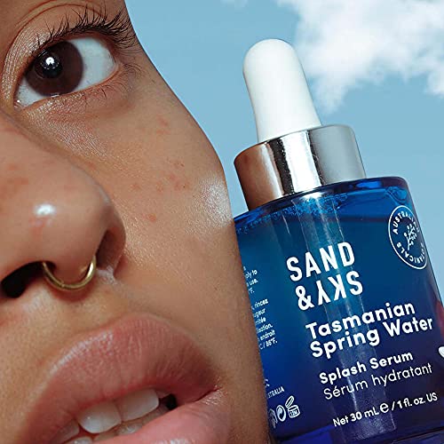 Sand & Sky Hyaluronic Acid Serum for Face - Hydrating Serum with Probiotics & Fermented Sea Kelp, Fine Line Reducing Face Serum, Plumps Skin & Smooths Wrinkles, 1 fl oz