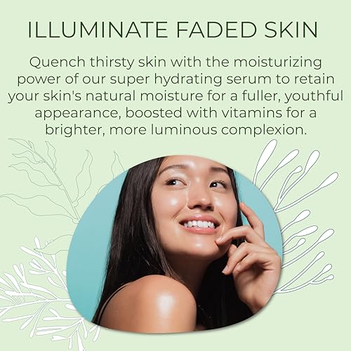 Sea-El Hyaluronic Acid & Vitamin C Face Serum - Hydrating Anti-Aging Moisturizer for All Skin Types - 1 Fl Oz