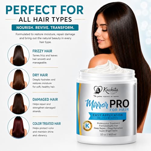 Kachita Spell MirrorPRO Super Gloss Hair Mask - Coconut, 32 oz - Deep Hydrating Frizz Control