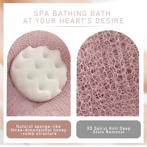 Super Soft Sunflower Suction Cup Bath Ball, 3D Exfoliating Body Bath Sponge for Adults and Children, Women and Men, Skin Friendly Sponge Mesh Pouf Shower Cleaning Brush (Colorful)