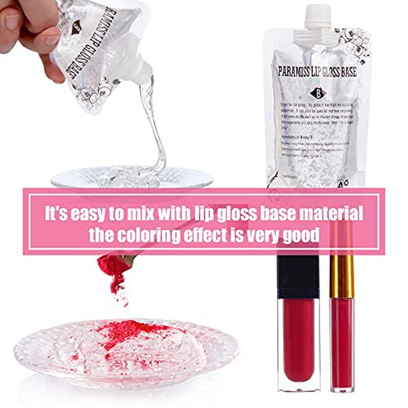 Lip Gloss Pigment Powder Natural Lip Dye 5 Colors x 10G and White Metallic Shimmer Pearl Glitter Pigment Powder for Lip Gloss Lipstick Eyeshadow Cosmetic Grade lip gloss making pigment