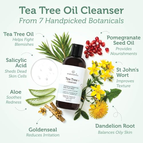 Tea Tree Oil Face Wash with Salicylic Acid for Oily Skin - Natural & Gentle Cleansing