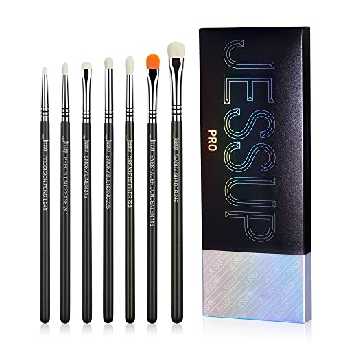 Jessup T334 Eyeshadow Brush Set 7pcs Fluffy Eye Makeup Brushes for Blending