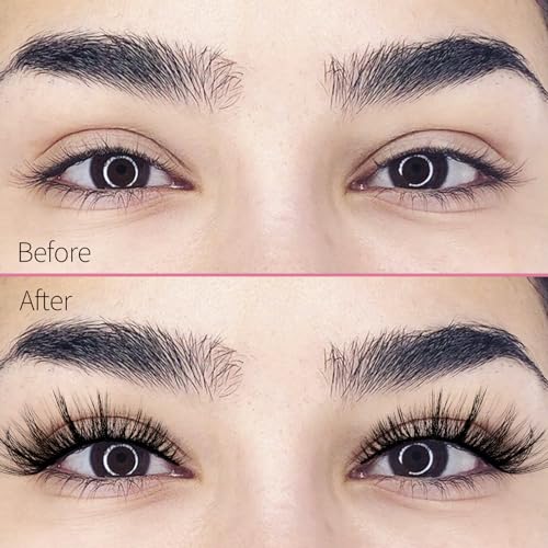 Veleasha Lashes Kit with Glue & Tweezer Cat Eye Lashes that Look Like Extensions Fluffy Faux Mink Lashes Wispy Lashes Natural Look 7 Pairs Fake Eyelashes Pack (Cat Eye)