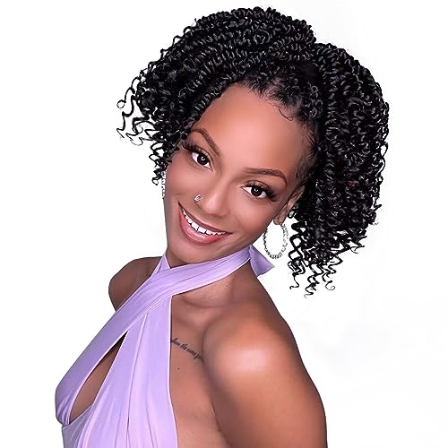 Pre-Looped Passion Twist Crochet Hair 12 Inch - 8 Packs, Ombre 1B/30
