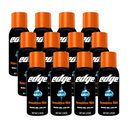 Edge Shaving Gel for Men Sensitive Skin 2.75 oz Pack of 12 - Cooling & Moisturizing