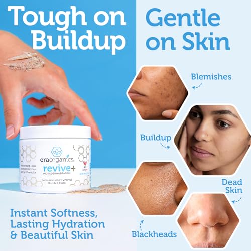 Manuka Honey Exfoliating Face Scrub ? Gentle Microdermabrasion Face Exfoliator to Help Smooth, Soften & Balance with Moisturizing Organic Superfoods 4oz (Pack of 2)
