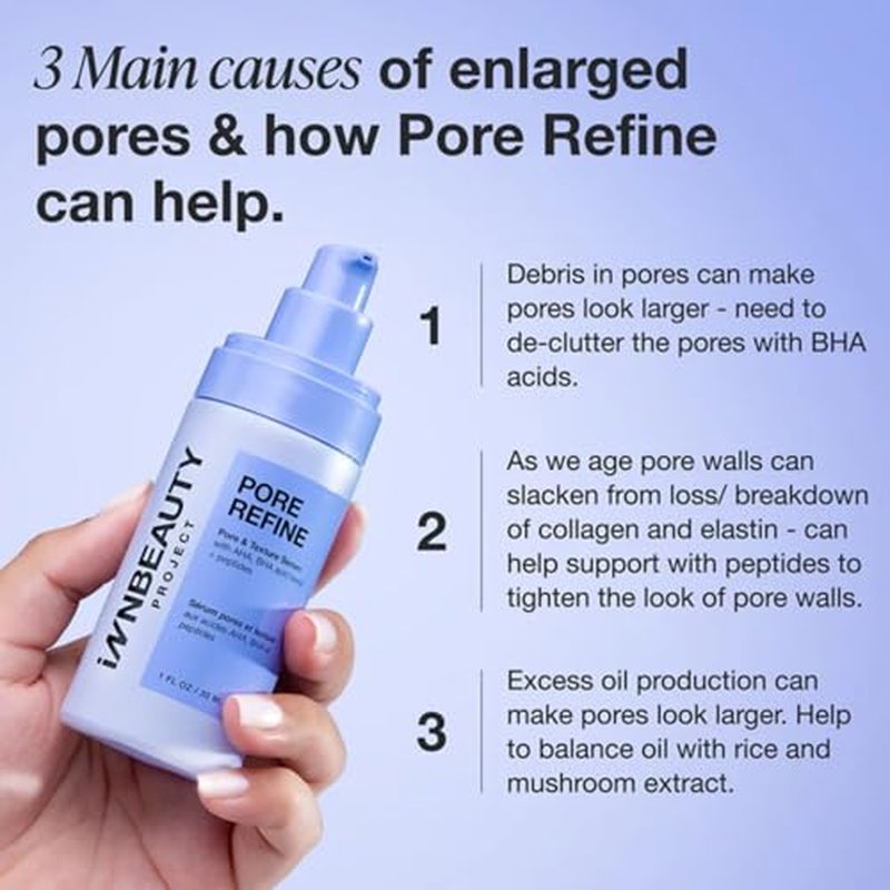 INNBEAUTY PROJECT Pore Refine Pore Shrinking & Texture Smoothing Serum, REFILL, 1 FL OZ (30ml)