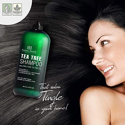 Tea Tree Shampoo & Conditioner Set for Dry Scalp - 16 oz Bundle