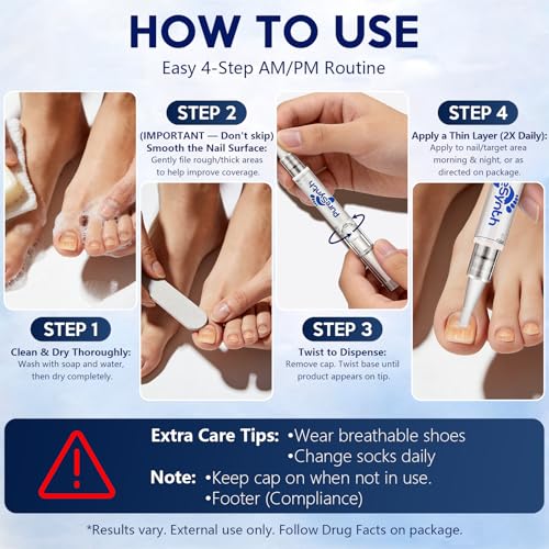 White Extra Strength Nail Repair Pen - 25% Undecylenic Acid, Aloe & Vitamin E, 8-Pack