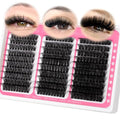 Lash Clusters 60D 80D 100D Mix Individual Lashes Clusters Luxury Versatile 3D Full Eyelash Clusters 12-18MM Thick Volume Cluster Eyelash Extensions Waterproof D Curly DIY Fake Mink Eyelashes Extension