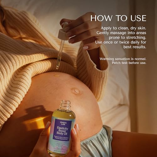 Belly Oil for Pregnant Women ? Oil for Stretch Marks During Pregnancy & Postpartum, Pregnancy Stretch Mark Support with Centella Asiatica, Lightweight Body Oil