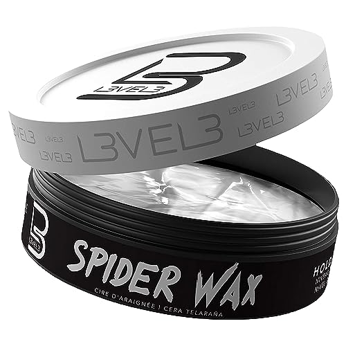 L3 Spider Wax for Men - 5 oz Strong Hold Fiber Textured Hair Wax - Pack of 4