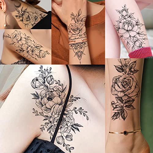 Multisize Indian Daily Use Forehead Bindi Round Dot Tattoo Body Black Velvet Dot Bindi Tattoo Stickers Adhesive Body Bindi Forehead Stickers face Jewelry Indian Daily Use for Women (6 mm)