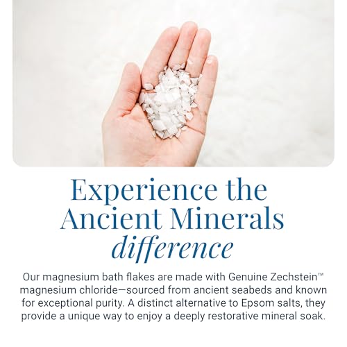 Ancient Minerals Magnesium Bath Flakes Unscented 8lb - Epsom Salt Alternative