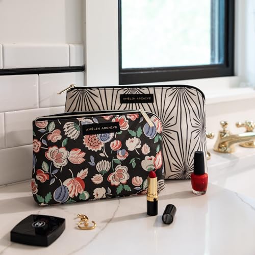 Tropical Makeup Bag with Handle