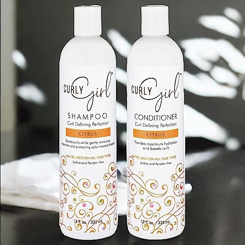Curl Girl Hydrating Shampoo & Conditioner Set with Curl Cream for Natural Curls