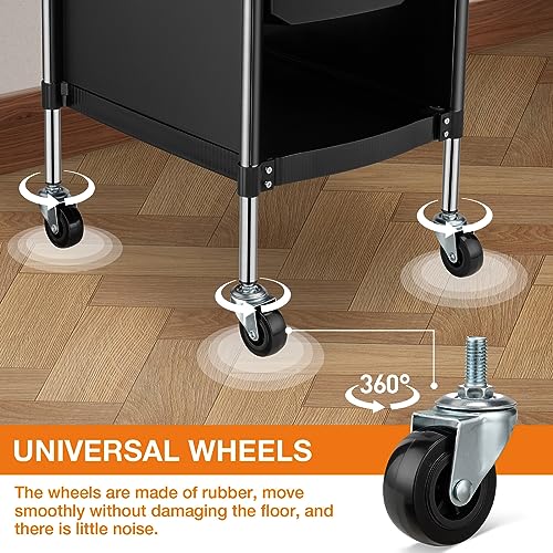 Salon Storage Cart with 6 Layers and Wheels - Hairdressing Trolley Organizer