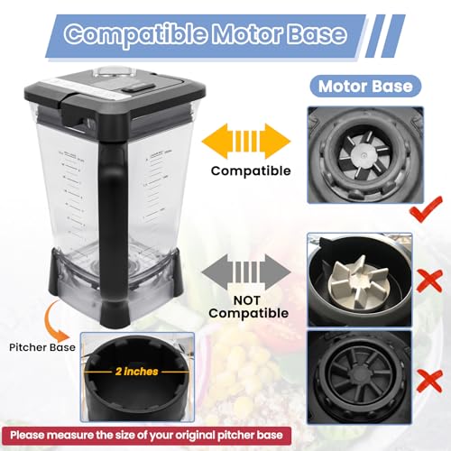 72 oz Blender Pitcher Replacement for Ninja BL660 BL740 Models - BPA Free