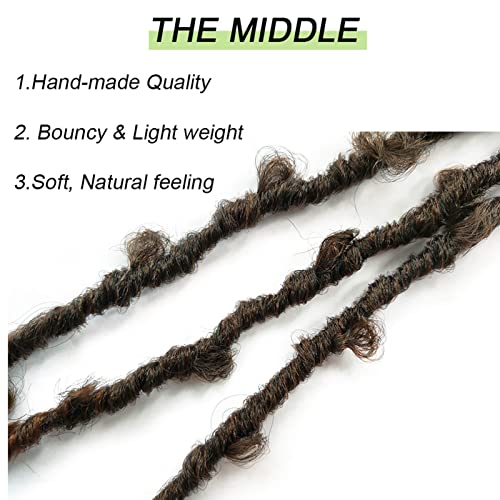 Butterfly Locs Crochet Hair 12 Inch Ombre Brown - 8 Packs, Pre Twisted