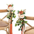 Ling's Moment Sunset Terracotta Pew Decorations for Fall Weddings - 8pcs
