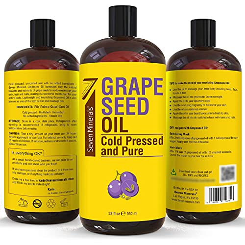 Seven Minerals Pure Grapeseed Oil & Pure Castor Oil