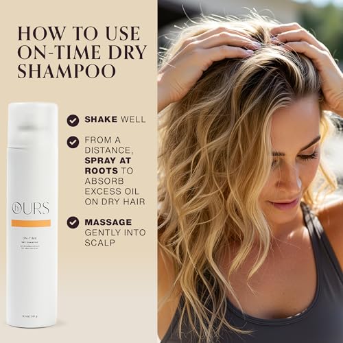On-Time Dry Shampoo for Women - Sulfate-Free Volumizing Hair Spray 8.5 oz