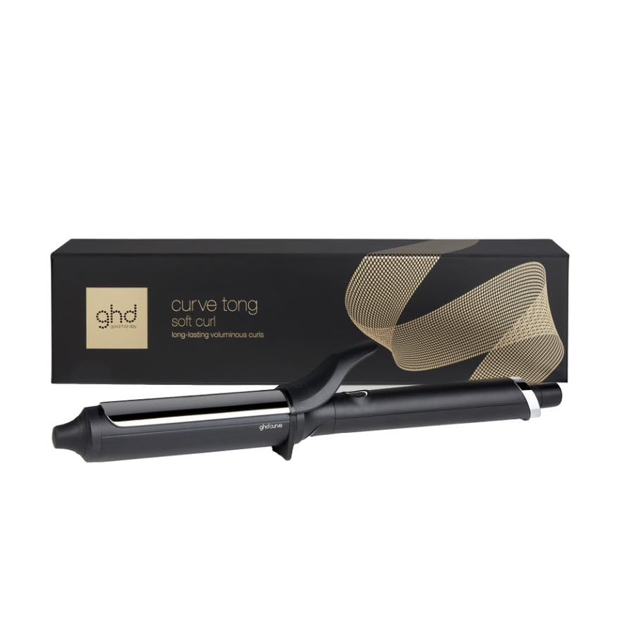 ghd Curve Soft Curl Iron - 1.25” Ceramic Curling Iron for Long-Lasting Volume, Soft Curls and Waves - 365ºF Safe Heat Technology with Fast Heat-Up, Cool Tip and Auto Sleep Mode - Black
