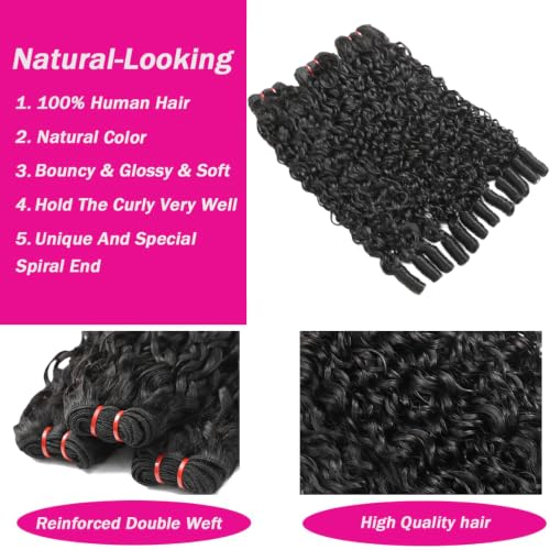 Josblue Burmese Curly Hair Bundles 12, 14, 16 Inches Natural Unprocessed Human Hair